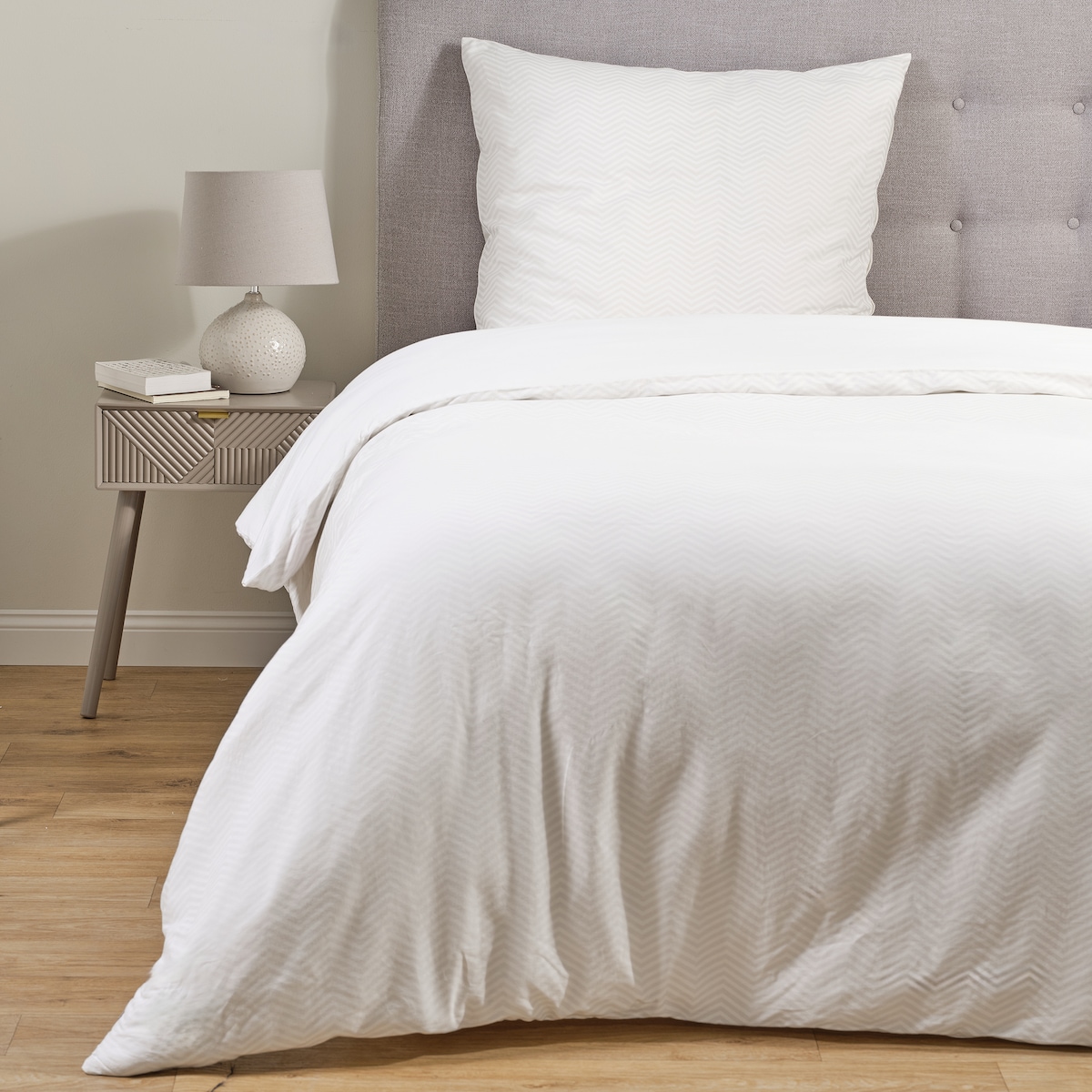 Pościel z bawełny satynowej Samjon 140x200 cm z motywem geometrycznym