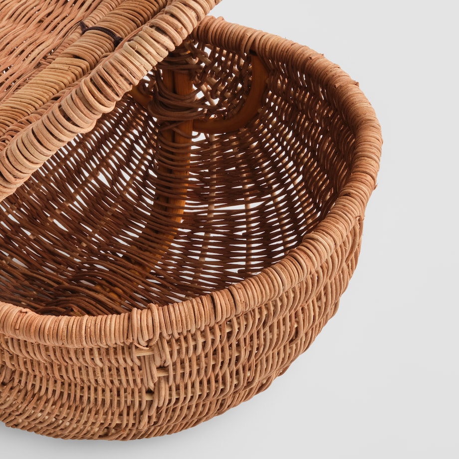 Koszyk z rączką Rakolta lid 47x32 cm