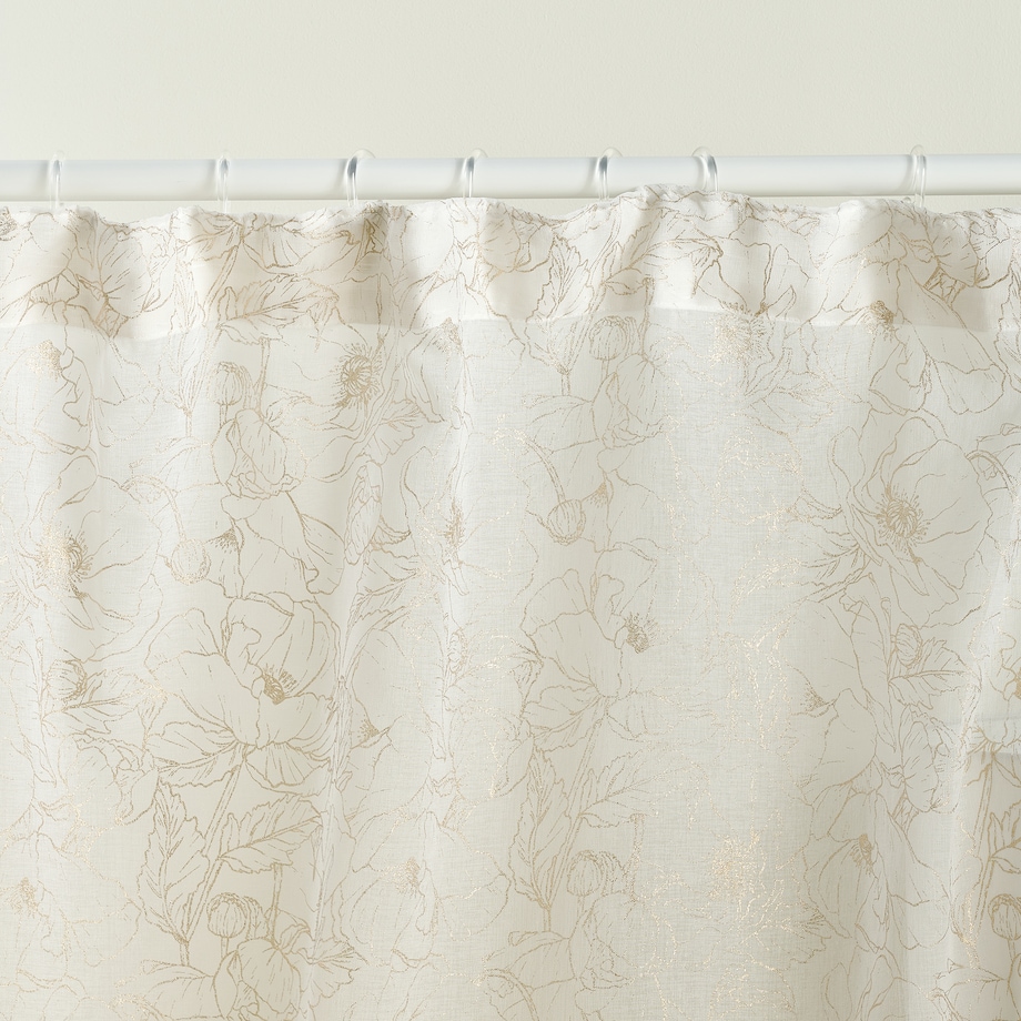 Firana Casinosis 140x250 cm z motywem kwiatowym