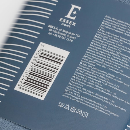 Jednokolorowy koc Tassels 130x170 cm