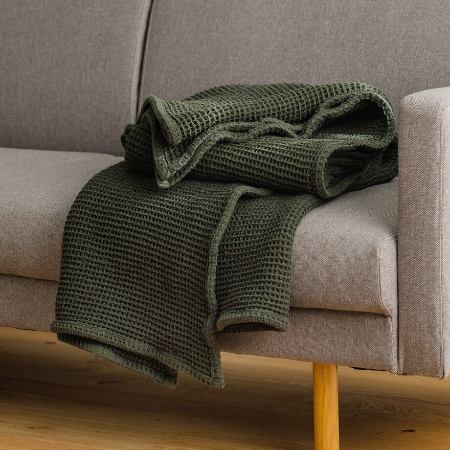 Koc Bawełniany o Waflowej Fakturze Falo 200x220 cm