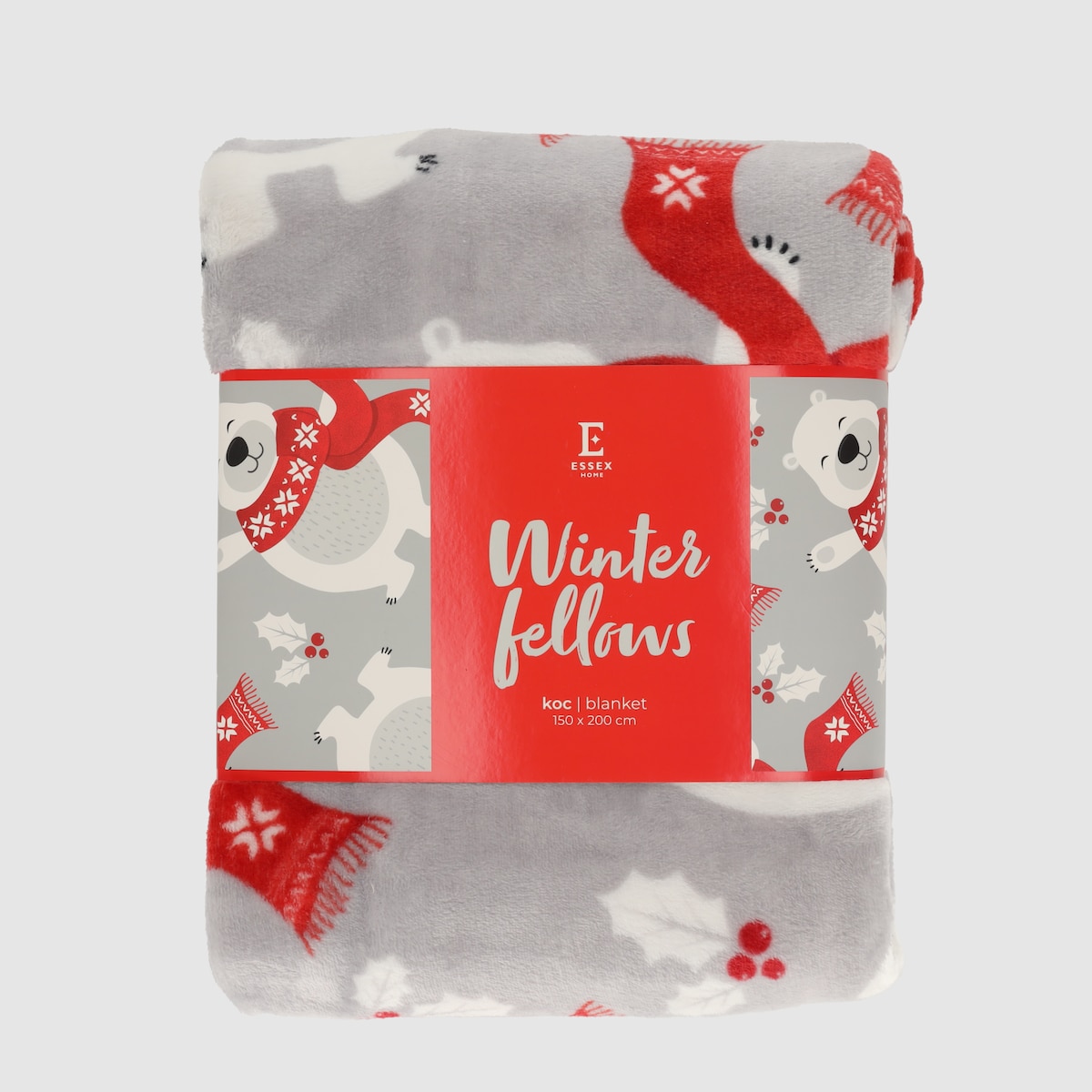 Drukowany koc Winter Fellows 150x200 cm