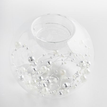 Świecznik Eier pearl z motywem geometrycznym