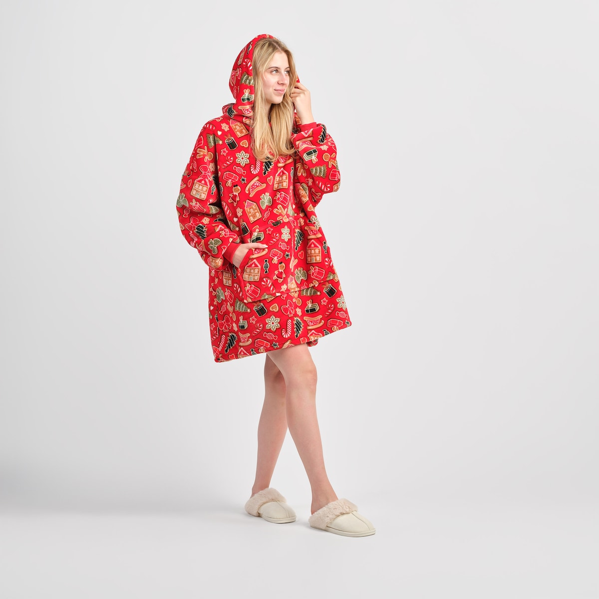 Ponczo Ginno z motywem piernika