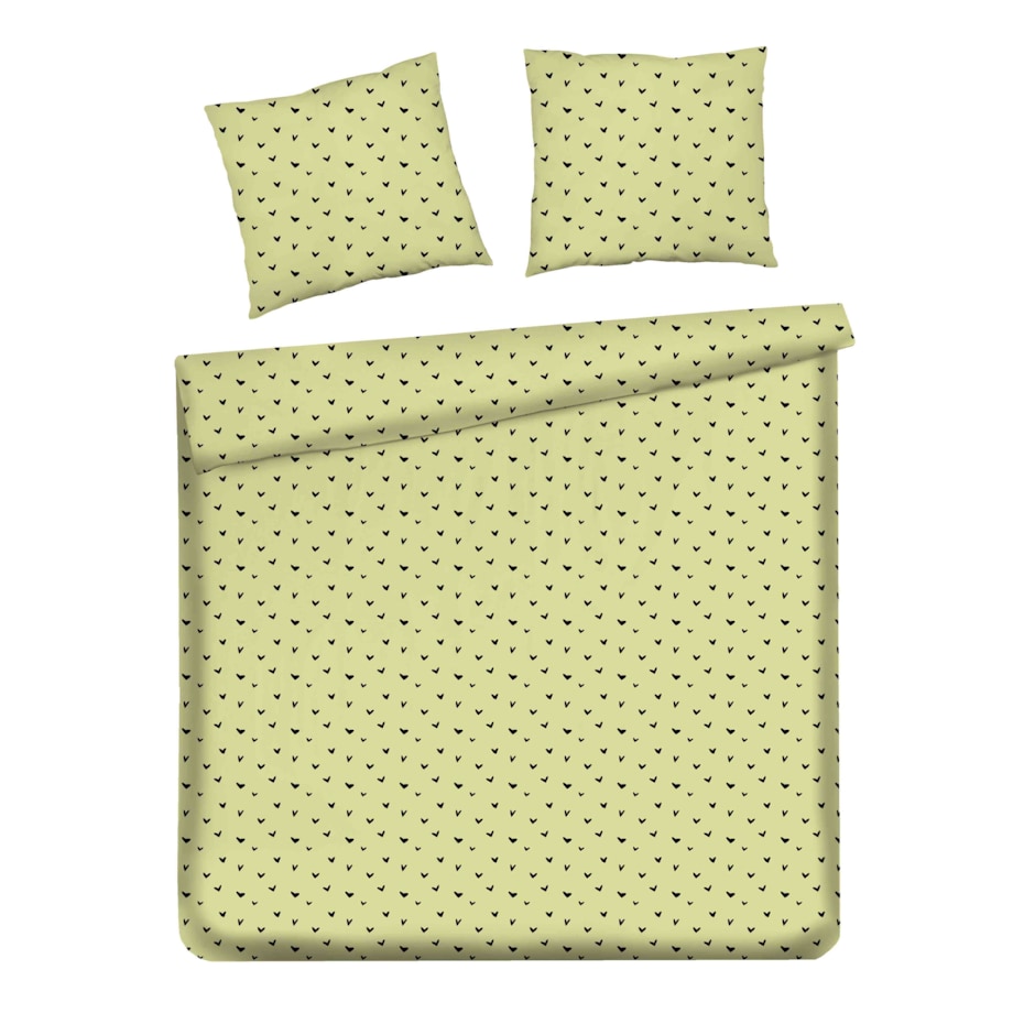 Pościel z bawełny satynowej Mallory 200x220 cm z motywem serc