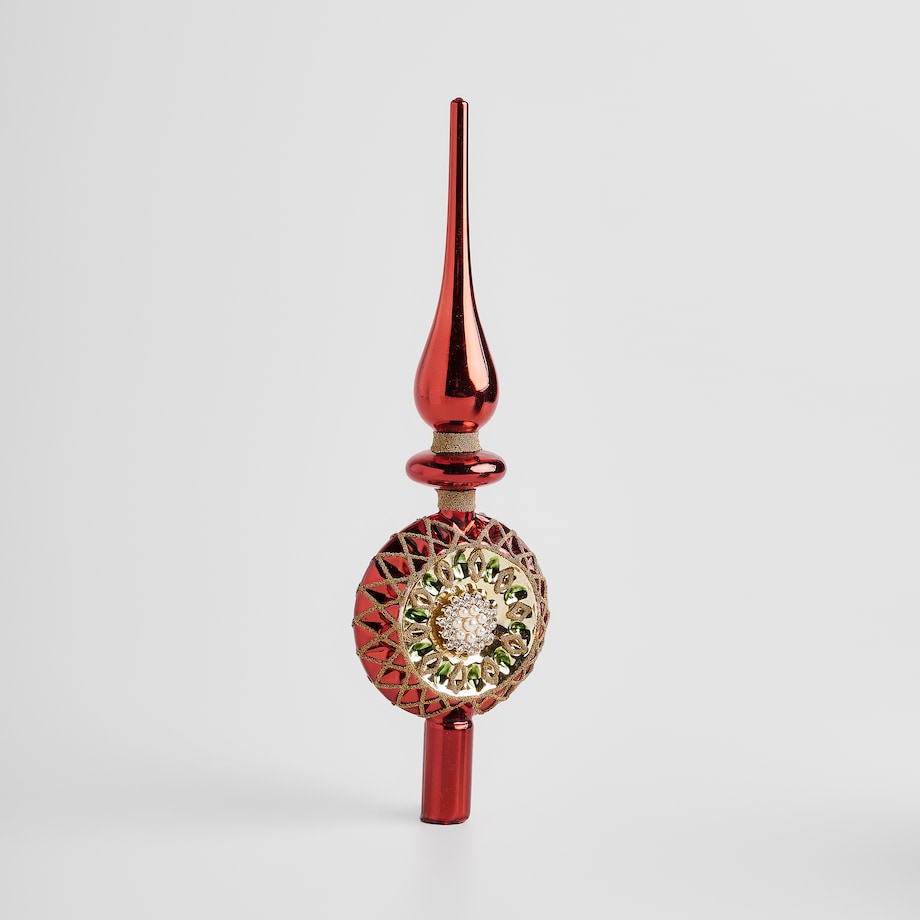 Czubek szklany na choinkę Sitter