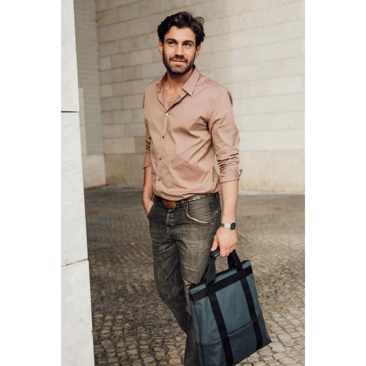 Torba/plecak daypack canvas blue - bawełna canvas