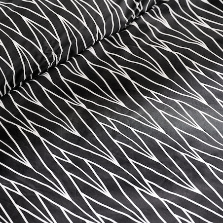 Pościel z bawełny satynowej Zinella 160x200 cm z motywem geometrycznym