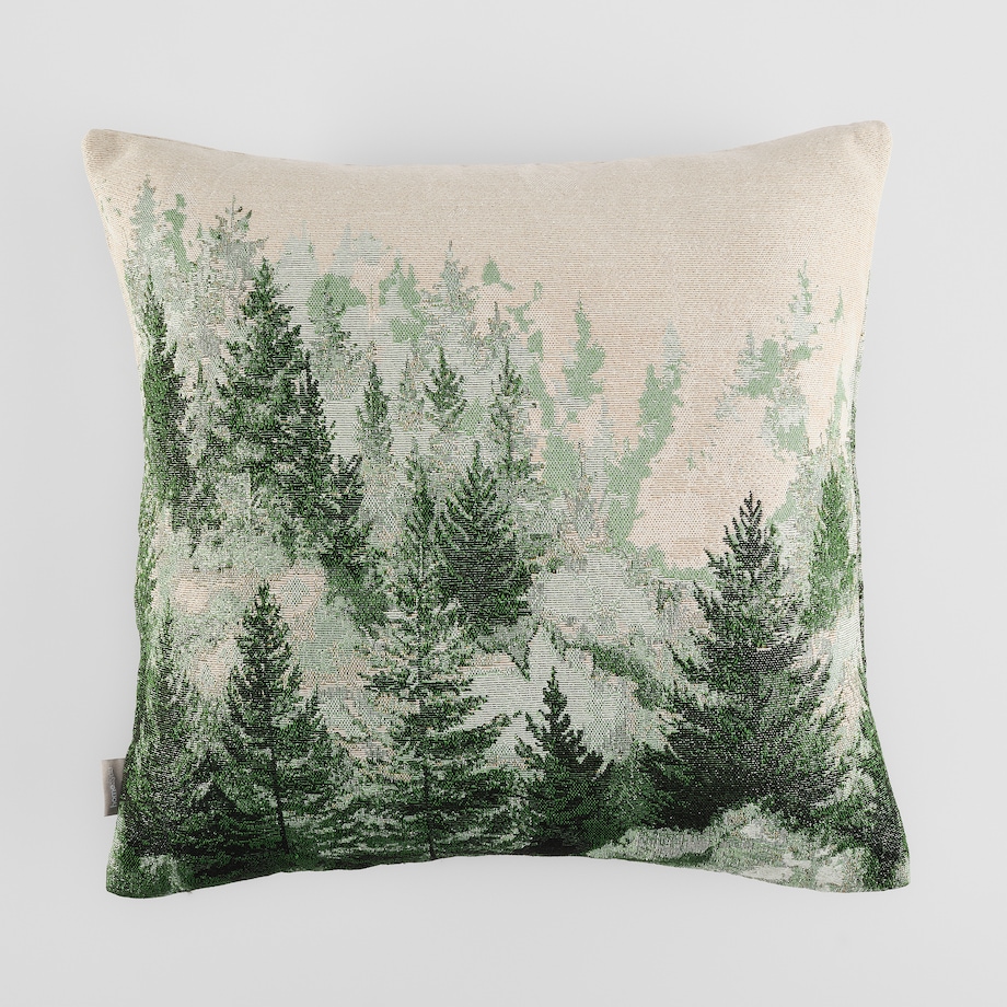 Poszewka Żakardowa Pinarte 45x45 cm z motywem choinki