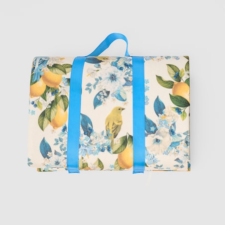 Mata Piknikowa Lemondi 130x160 cm z wzorem kwiatowym