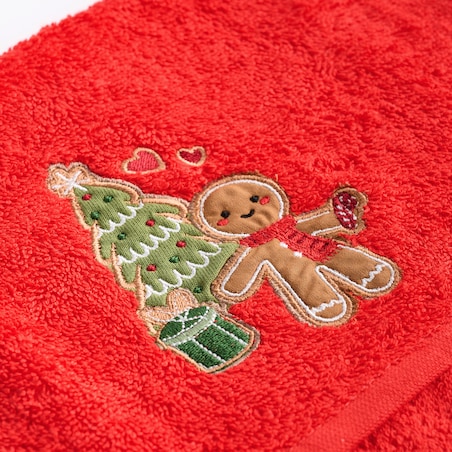 Komplet ręczników dekoracyjnych do twarzy lub rąk 2szt Ginno 30x50 cm z motywem piernika