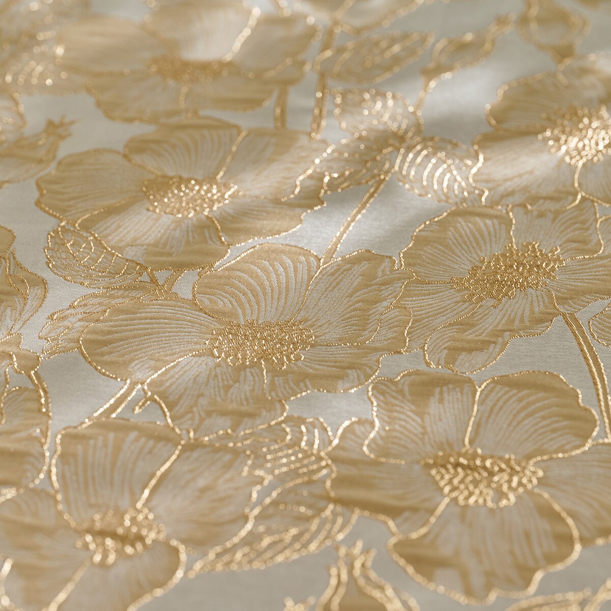 Obrus Żakardowy Makowka 130x180 cm z motywem kwiatowym