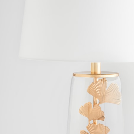 Lampa Stołowa Ginkolux z motywem liściastym