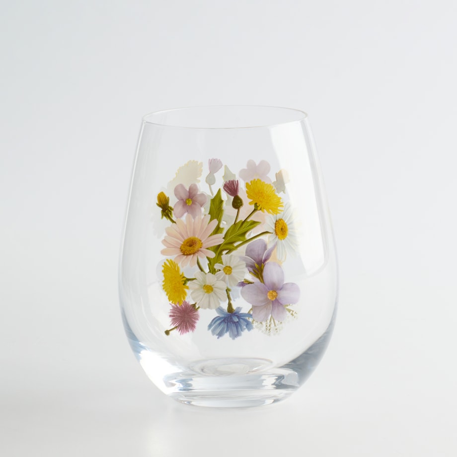 Szklanka Melow z motywem kwiatowym