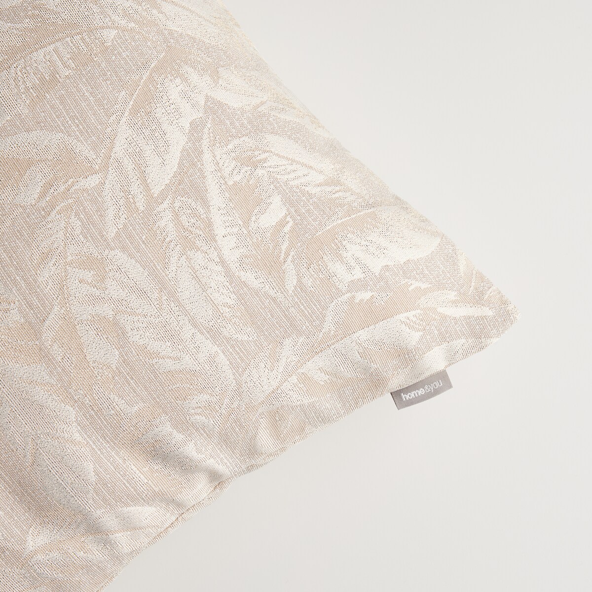 Poszewka Żakardowa Sparkleaf 45x45 cm z motywem liściastym