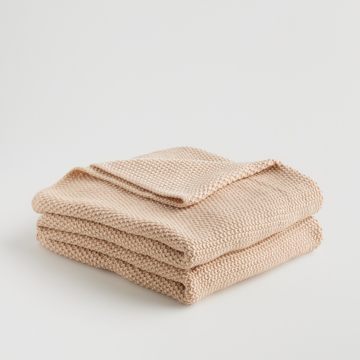 Jednokolorowy koc dzianinowy Zaldaris 130x170 cm