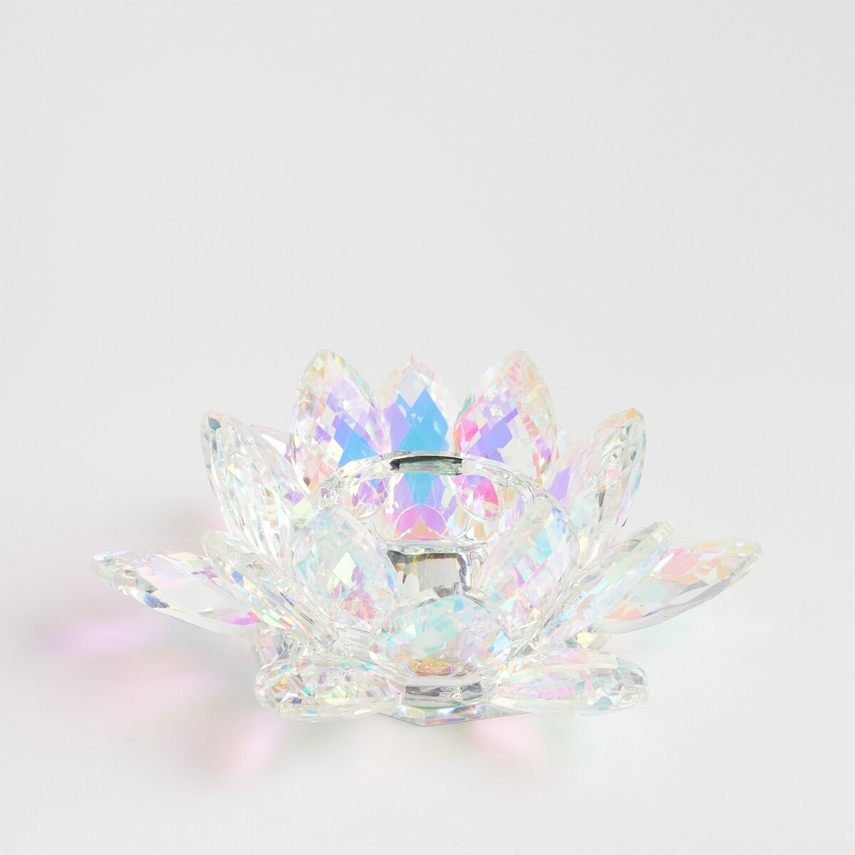 Świecznik Cristal shine z motywem kwiatowym