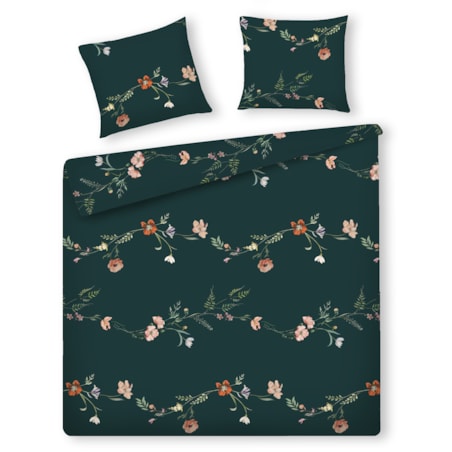 Pościel z bawełny satynowej Vallmo 200x220 cm z motywem roślinnym