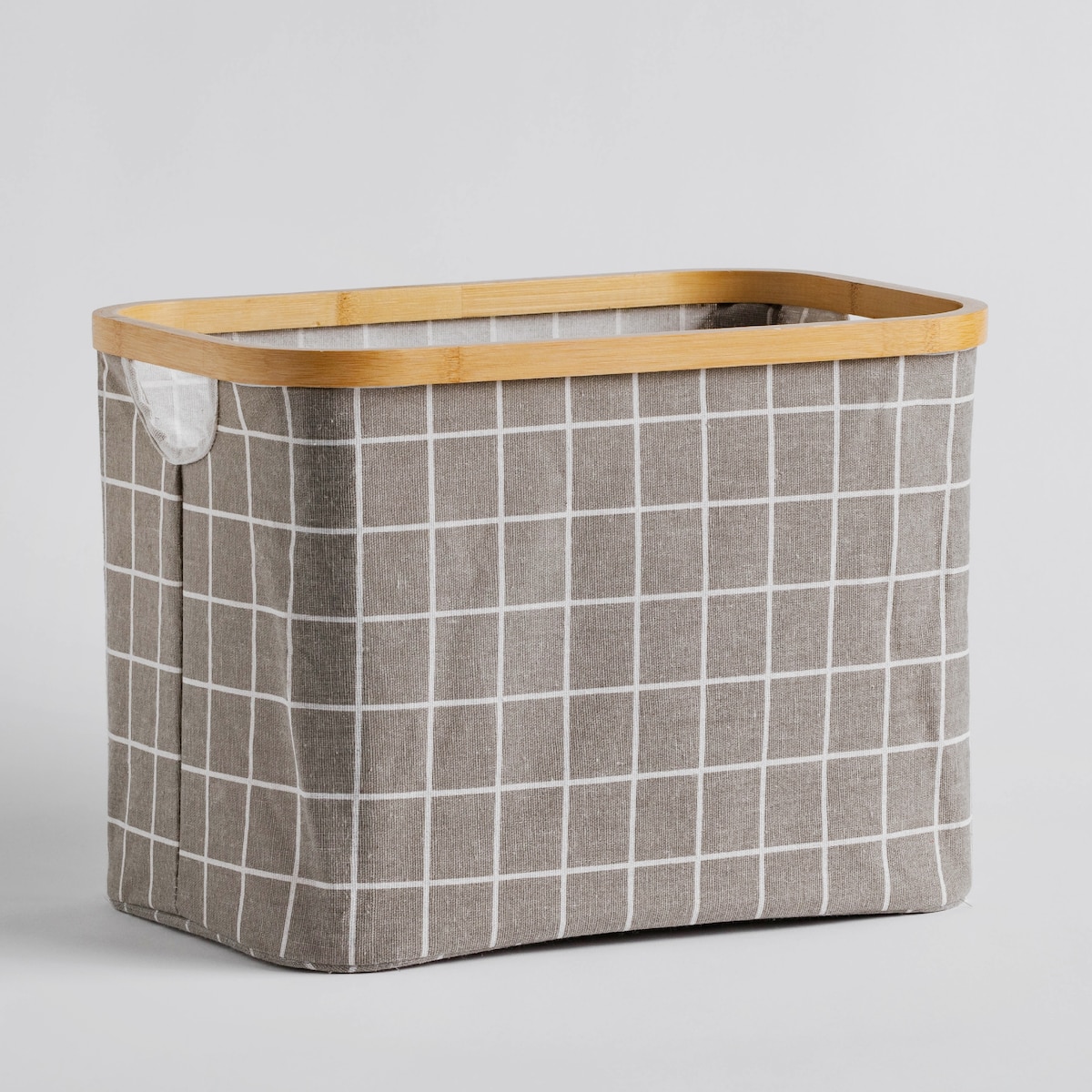 kosz łazienkowy z płótna i bambusa DALAG