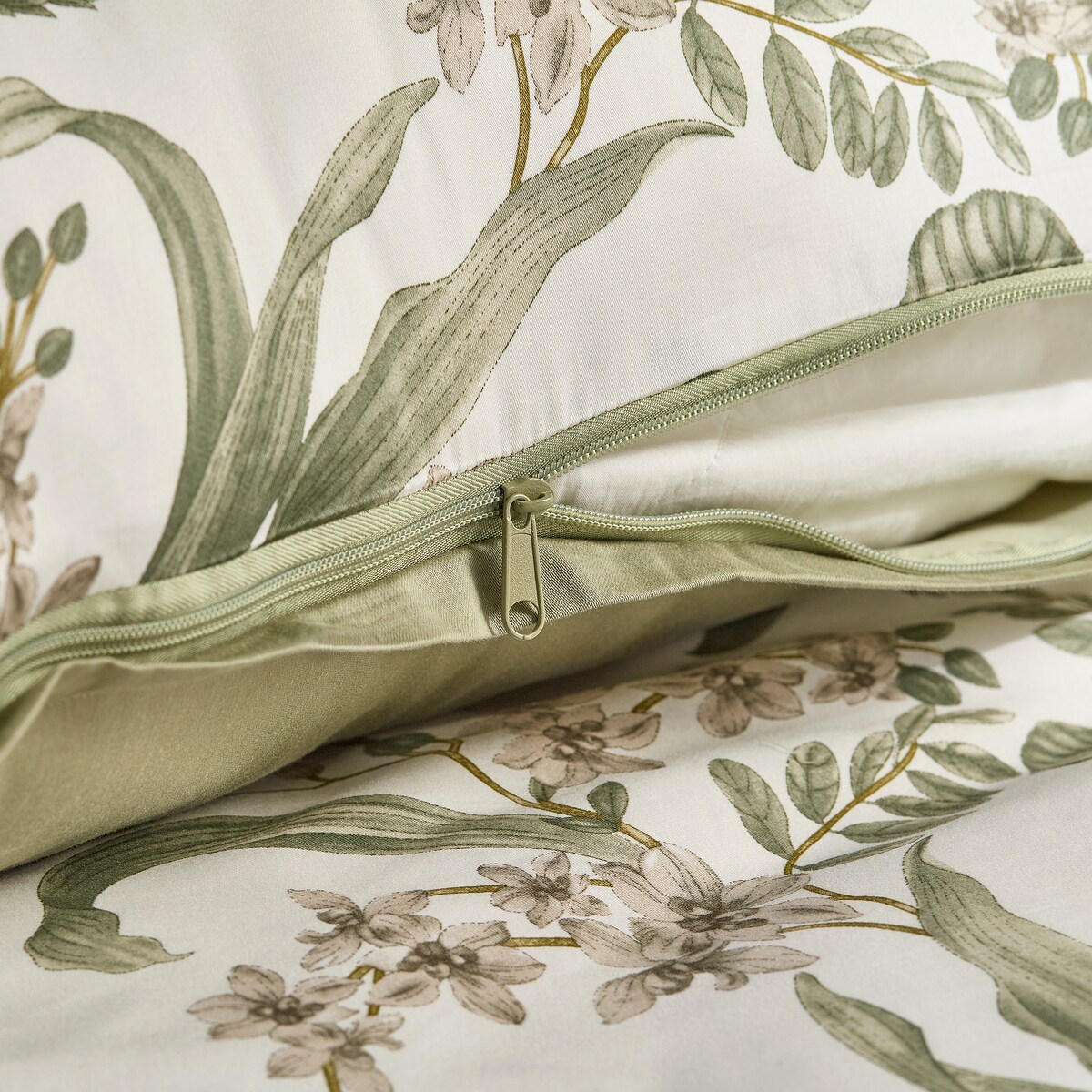 Pościel z bawełny satynowej Mirahob 160x200 cm z motywem roślinnym