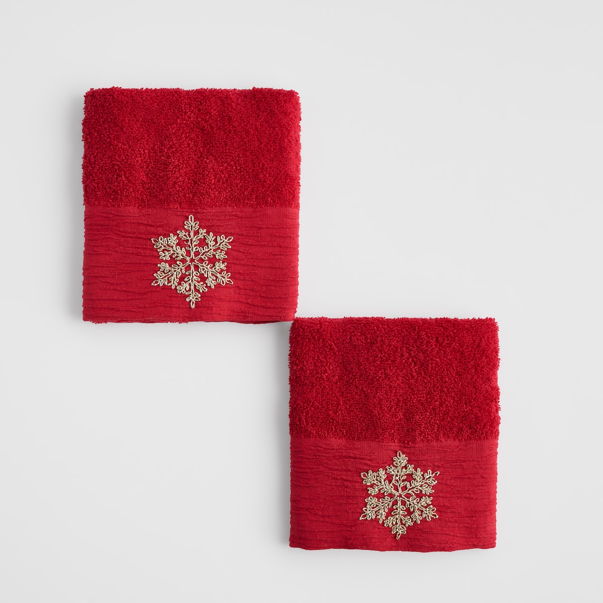 Komplet ręczników dekoracyjnych do twarzy lub rąk 2szt Snowy 30x50 cm