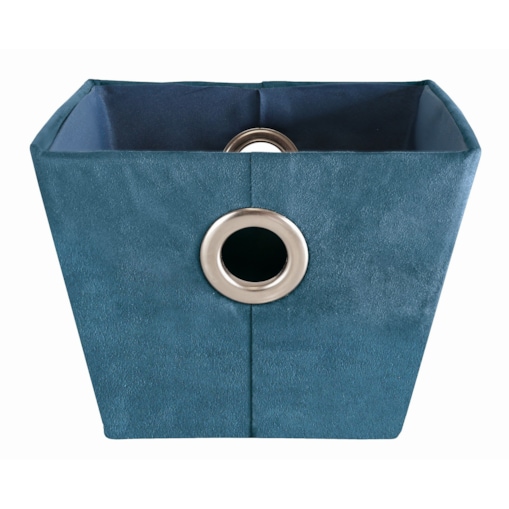 Kleine Wolke Suede Zamszowy pojemnik do przechowywania niebieski M