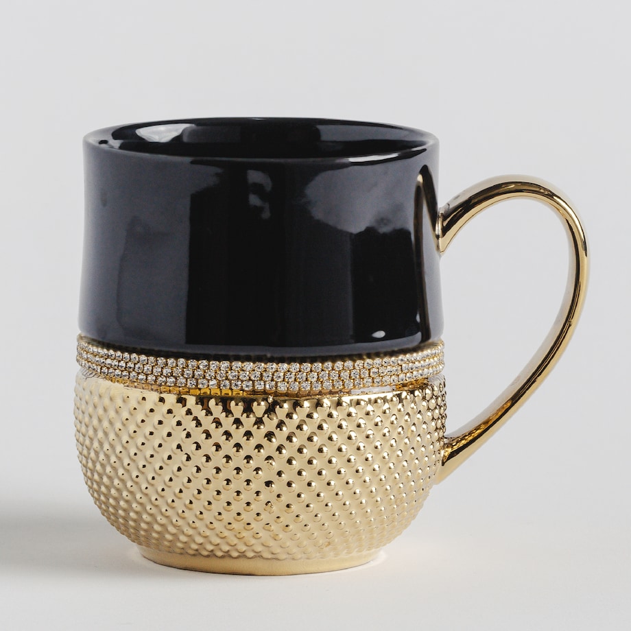 Kubek Glamtis gold w groszki