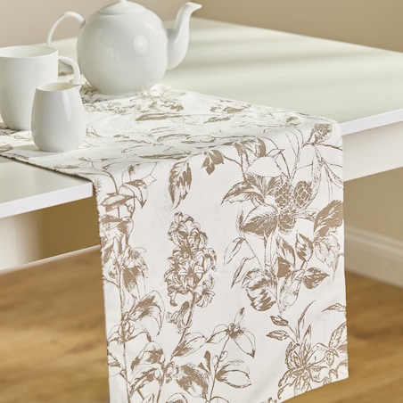 Bieżnik z nadrukiem Ardea 40x180 cm z motywem kwiatowym