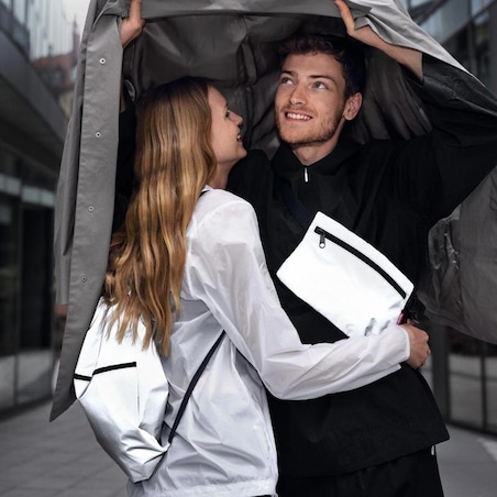 Odblaskowa nerka beltbag flat reflective, poliester, 2 l