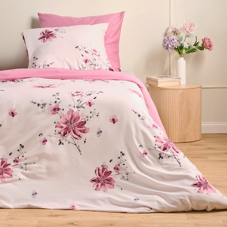 Pościel z bawełny satynowej Mave 160x200 cm z wzorem kwiatowym