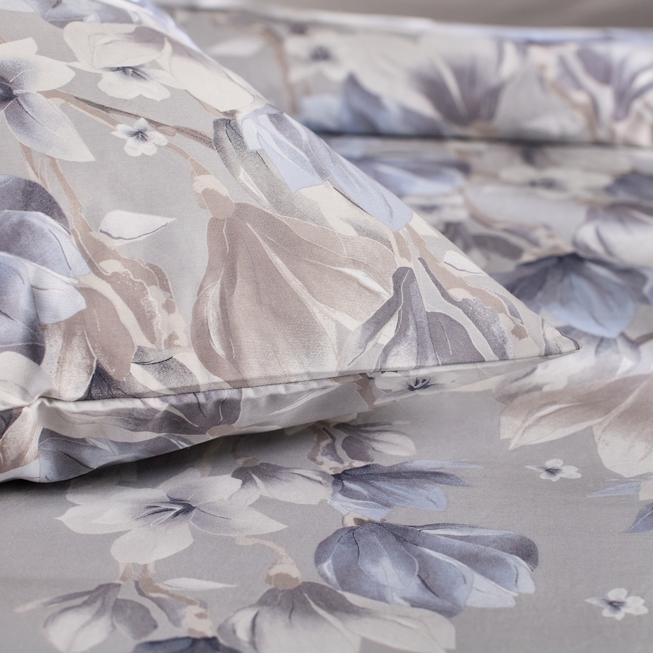 Pościel z bawełny satynowej Fladis 160x200 cm z wzorem kwiatowym