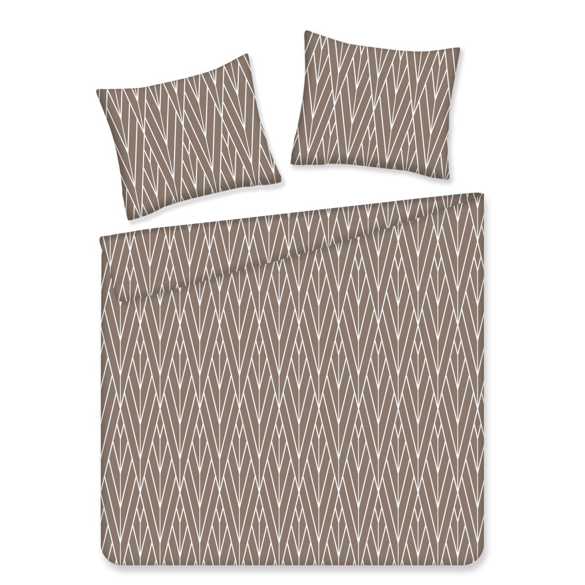 Pościel z bawełny satynowej Zinella 200x220 cm z motywem geometrycznym