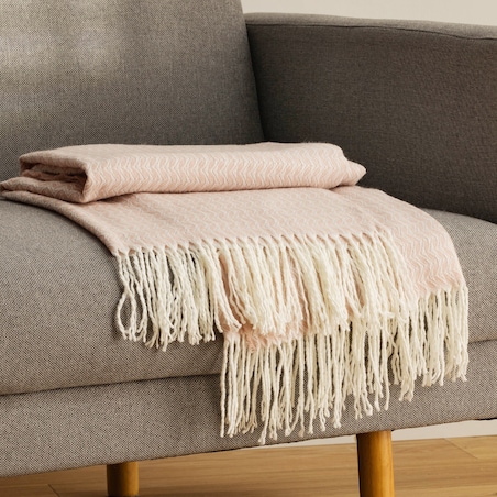 Pled Lekki z Delikatnym Wzorem Lunka 130x170 cm