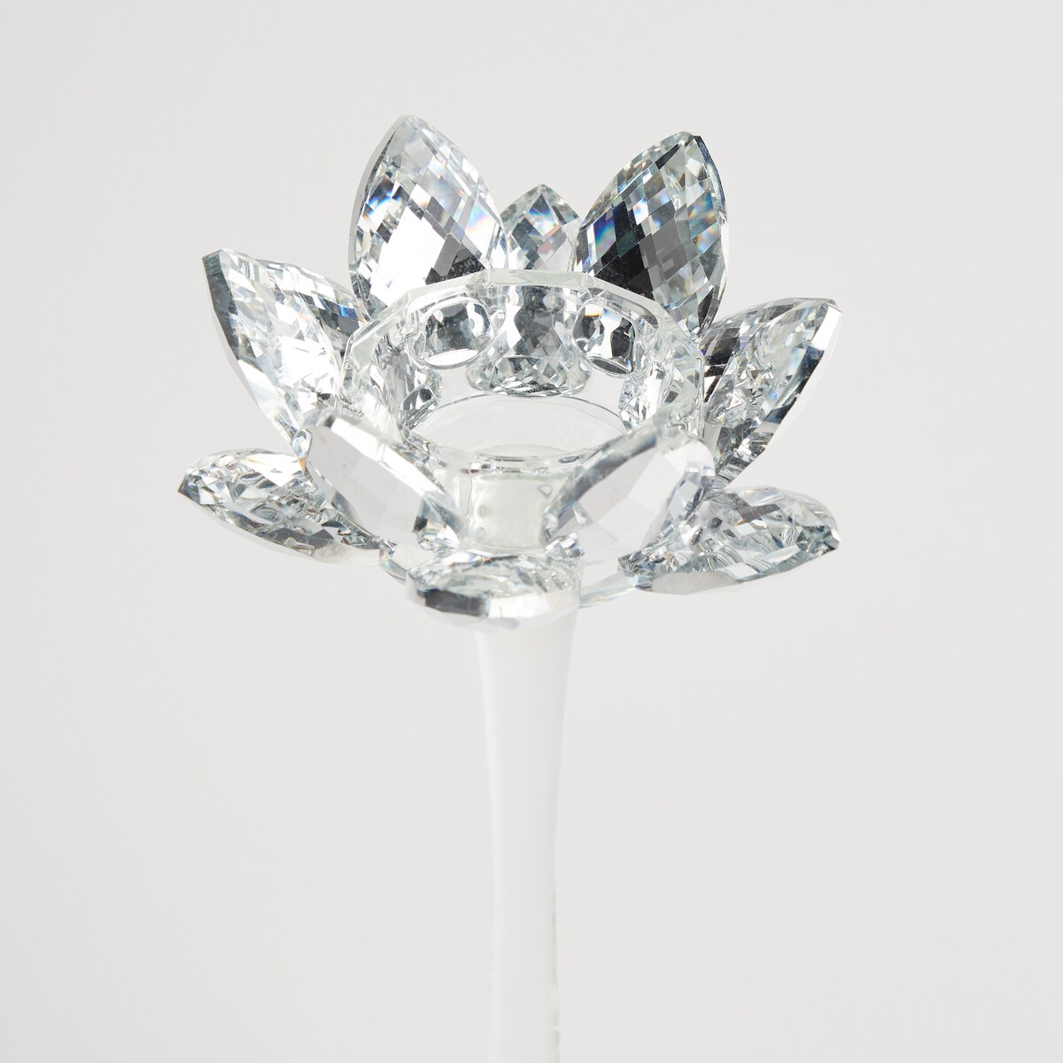 Świecznik Cristal shine stand z motywem kwiatowym