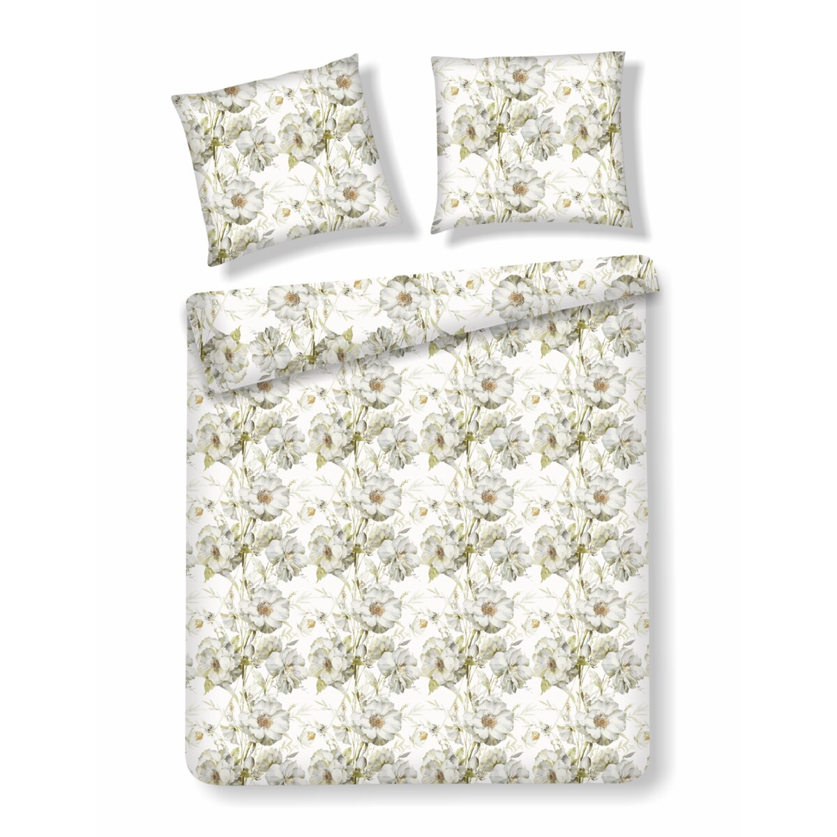 Pościel z bawełny satynowej Flornett 160x200 cm z motywem kwiatowym