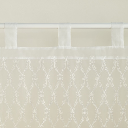 Firana haftowana Bella 140x250 cm z motywem arabeski