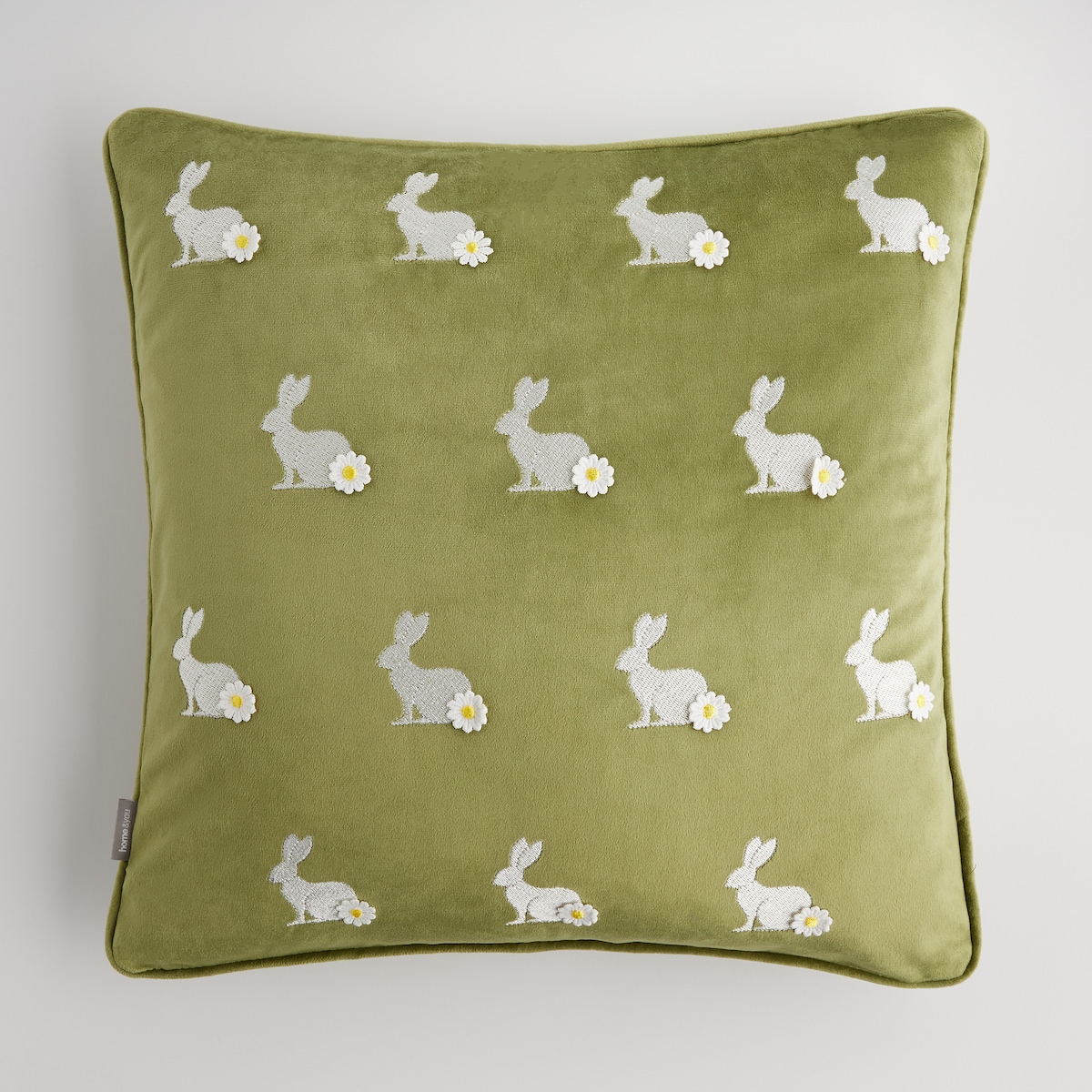 Poszewka Haftowana Hopspring 45x45 cm z motywem królika