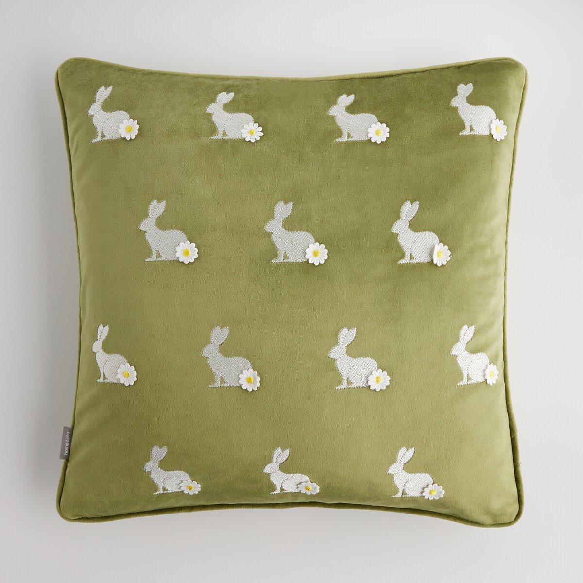 Poszewka Haftowana Hopspring 45x45 cm z motywem królika