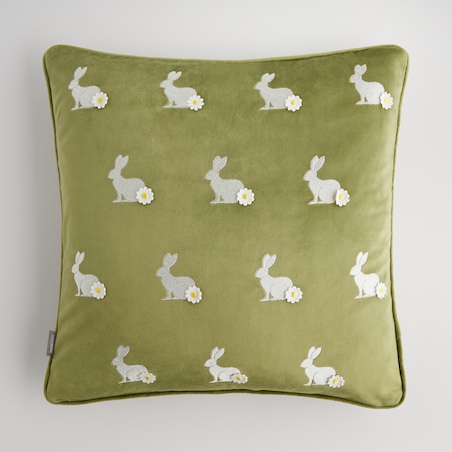 Poszewka Haftowana Hopspring 45x45 cm z motywem królika