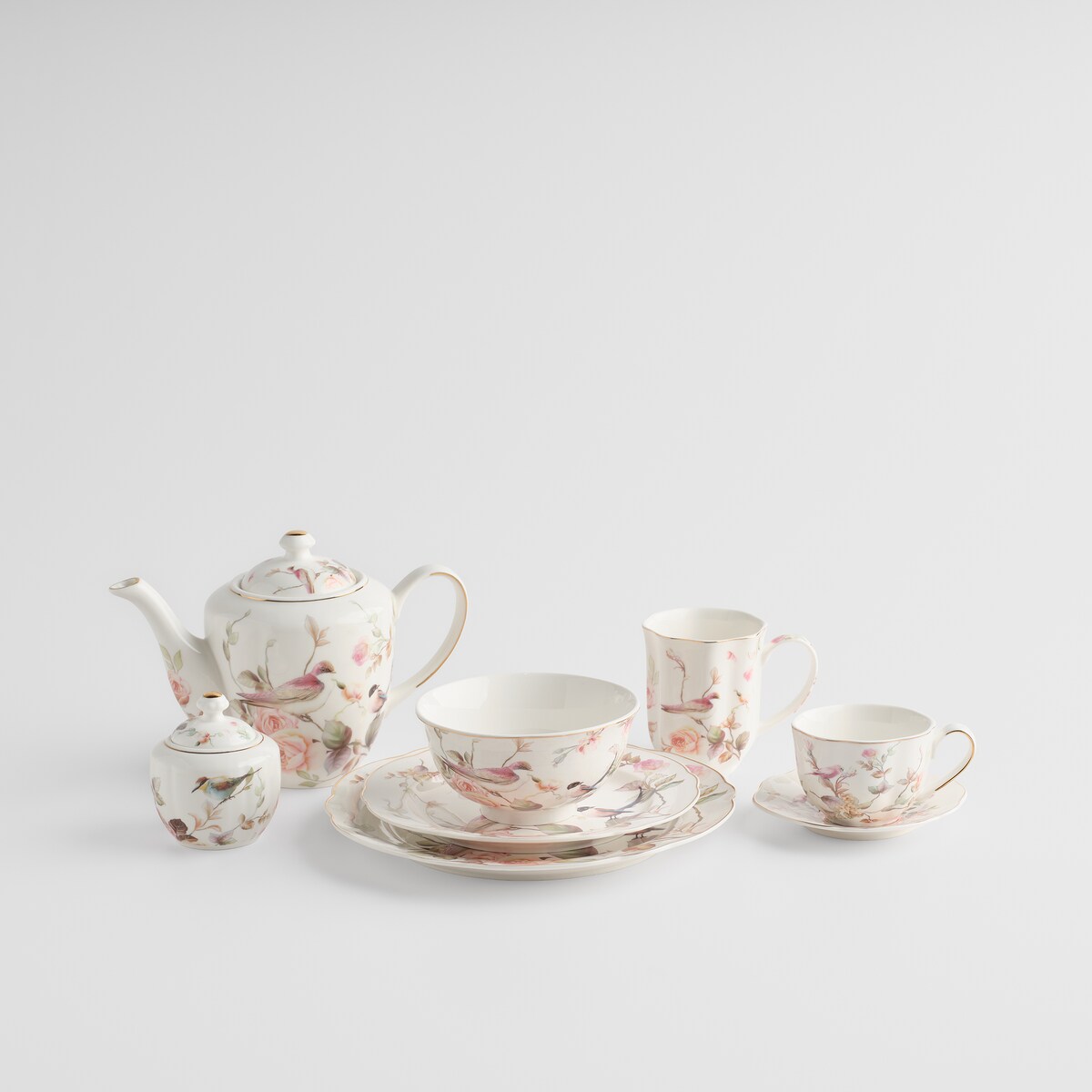 Talerz Obiadowy Botania z motywem roślinnym