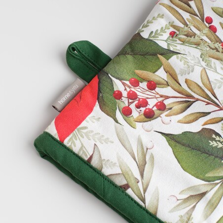 Komplet Rękawic Kuchennych Poinsetta 14x30 cm z motywem gwiazdy betlejemskiej