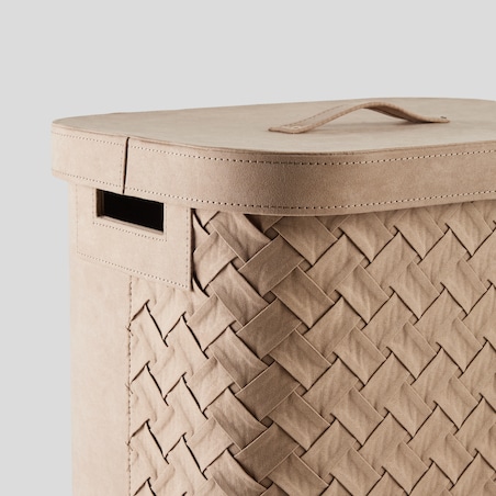 elegancki kosz na pranie z welwetu babtistin 65 l