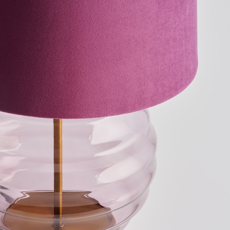 lampa stołowa ze szklaną podstawą stryker