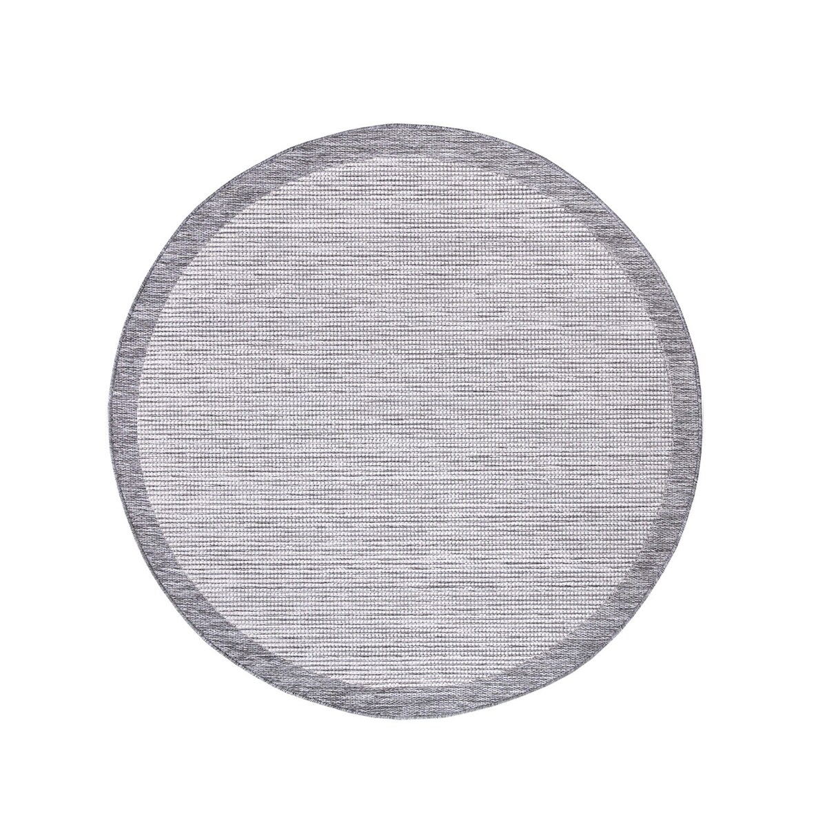 Dywan okrągły na zewnątrz i do wnętrz ramka Sunny 4700 Szary Krem 200x200