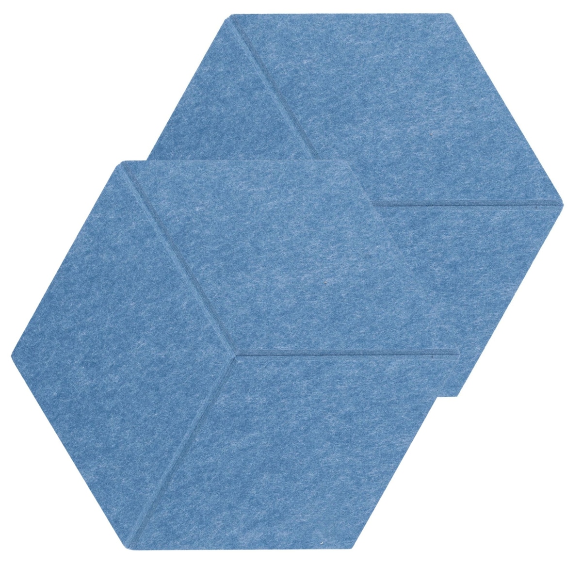 Zestaw 2 szt panel filcowy Felly 40x46 cm płytka heksagon niebieski