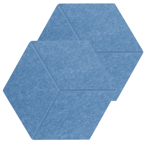 Zestaw 2 szt panel filcowy Felly 40x46 cm płytka heksagon niebieski