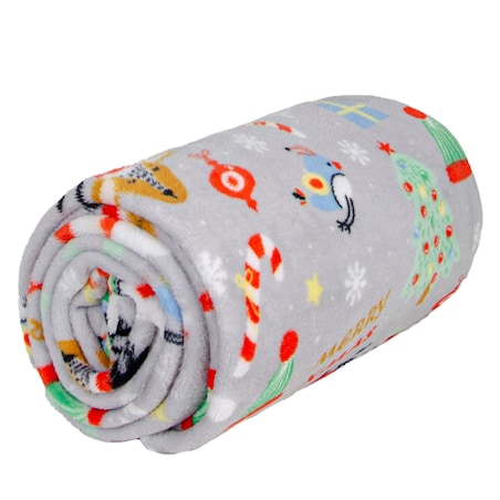 Drukowany koc Festive Pets 130x170 cm