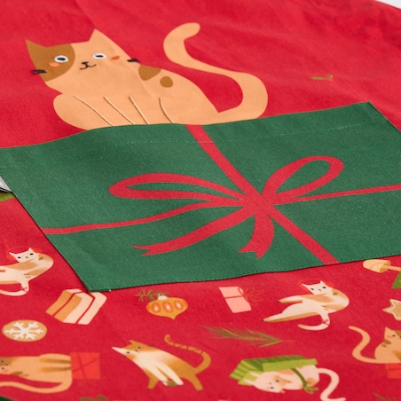 Fartuch Miaoumas 70x85 cm z motywem choinki