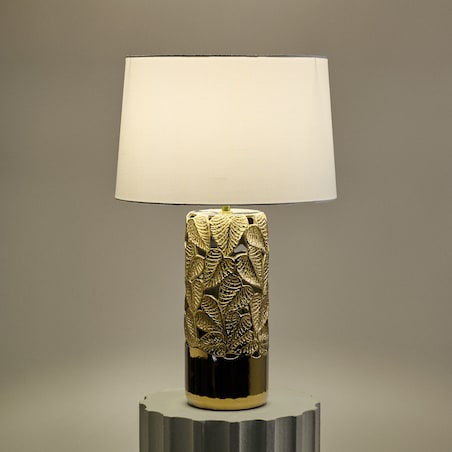 Lampa Stołowa Lenni z motywem liściastym