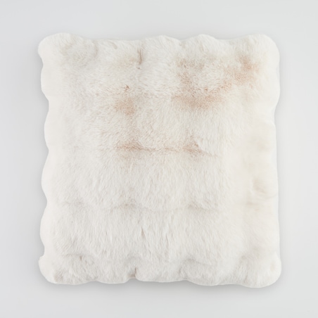 Poszewka Futrzana Bares 45x45 cm w kratę